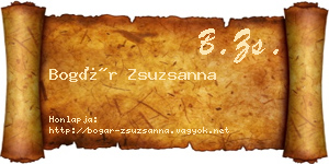 Bogár Zsuzsanna névjegykártya